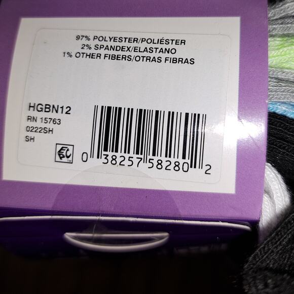 3 X Value 12 Packs Hanes Girls Wicking Cool Comfort No Show Socks Size L 4-10 - Picture 7 of 7